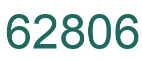 Number 62806 green image