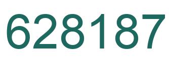 Number 628187 green image
