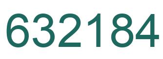 Number 632184 green image