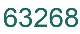 Number 63268 green image