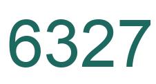 Number 6327 green image