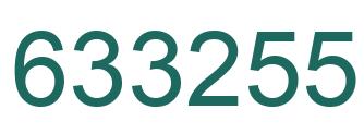 Number 633255 green image