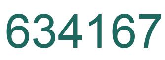 Number 634167 green image