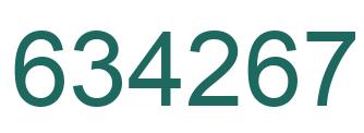 Number 634267 green image