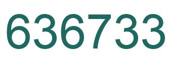 Number 636733 green image