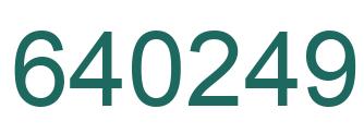 Number 640249 green image