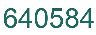 Número 640584 imagen verde