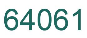 Number 64061 green image