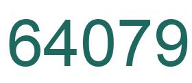 Number 64079 green image