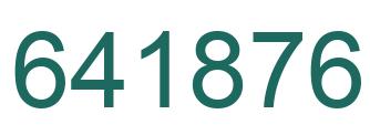Number 641876 green image