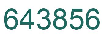 Number 643856 green image