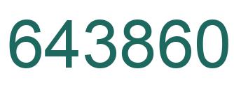 Number 643860 green image