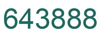 Number 643888 green image