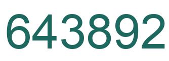 Number 643892 green image