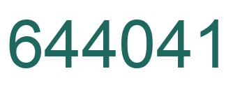 Number 644041 green image