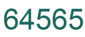 Number 64565 green image