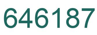 Number 646187 green image