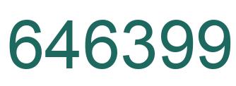 Number 646399 green image