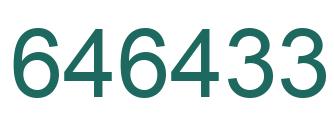 Number 646433 green image