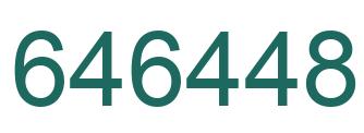 Number 646448 green image