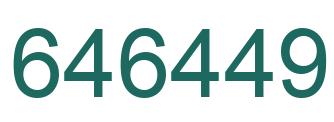Number 646449 green image