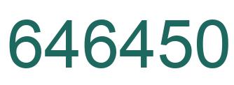 Number 646450 green image