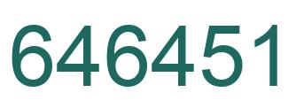 Number 646451 green image