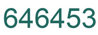 Number 646453 green image