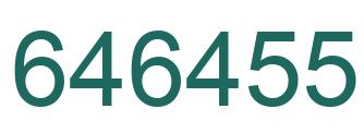 Number 646455 green image