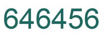 Number 646456 green image