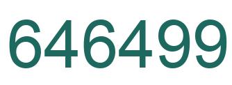 Number 646499 green image