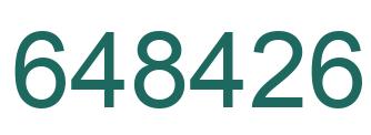 Number 648426 green image
