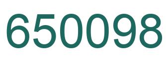 Number 650098 green image