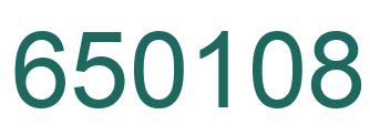Number 650108 green image