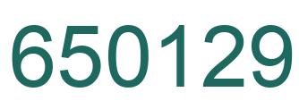 Number 650129 green image