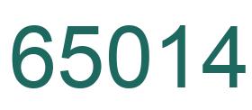 Number 65014 green image
