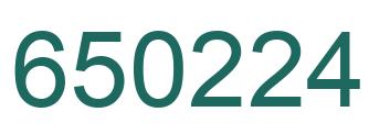 Number 650224 green image