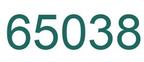 Number 65038 green image
