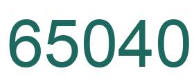 Number 65040 green image