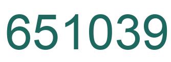 Number 651039 green image