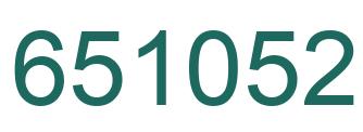 Number 651052 green image