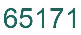 Number 65171 green image