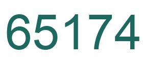 Number 65174 green image