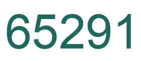 Number 65291 green image