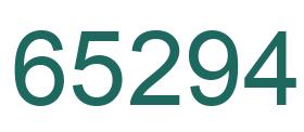 Number 65294 green image