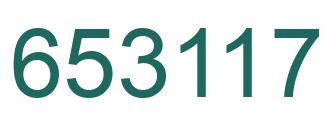 Number 653117 green image