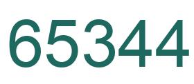 Number 65344 green image