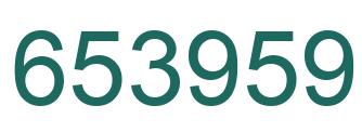 Number 653959 green image