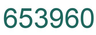 Number 653960 green image