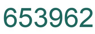 Number 653962 green image